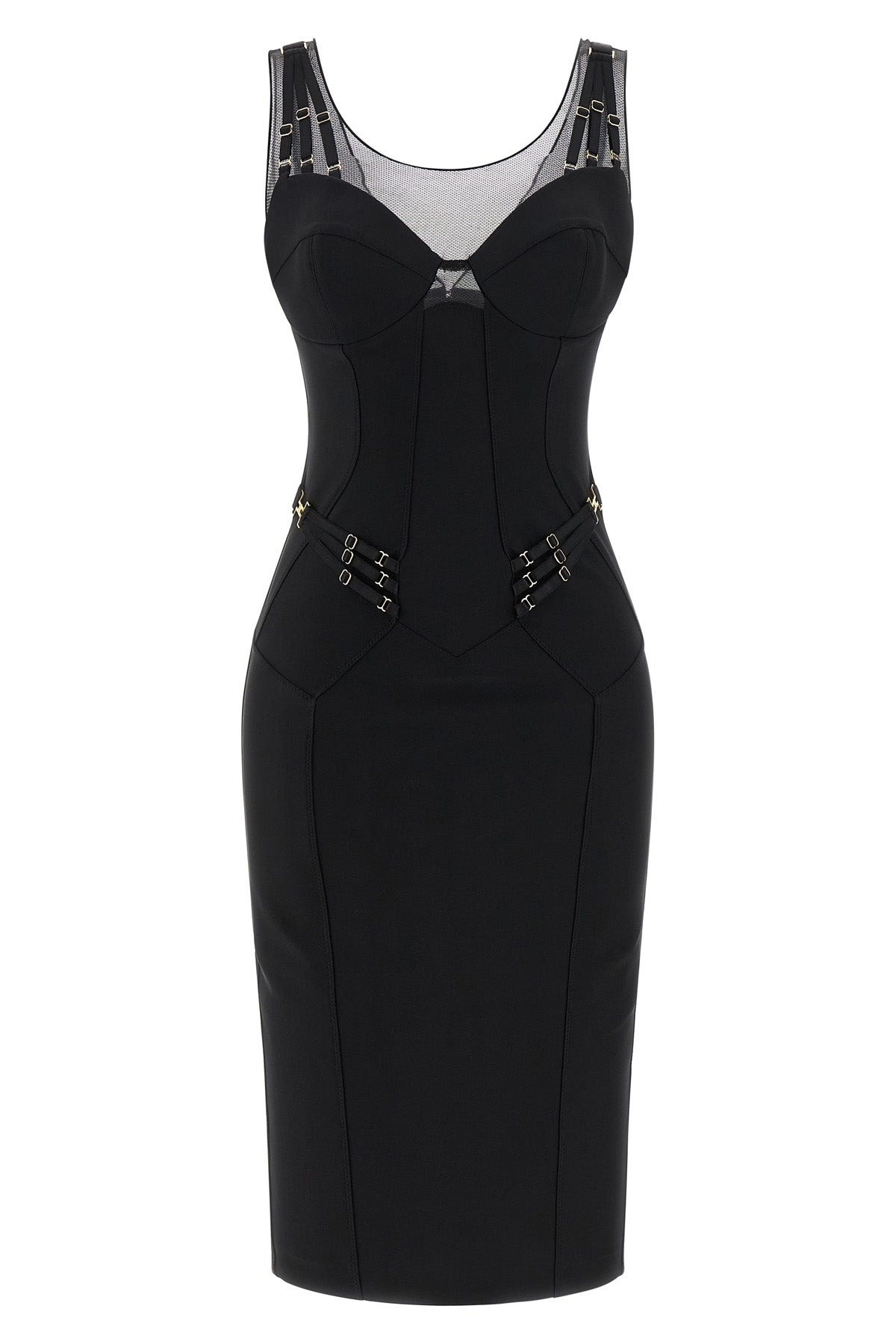 ELISABETTA FRANCHI 38 light jersey midi dress