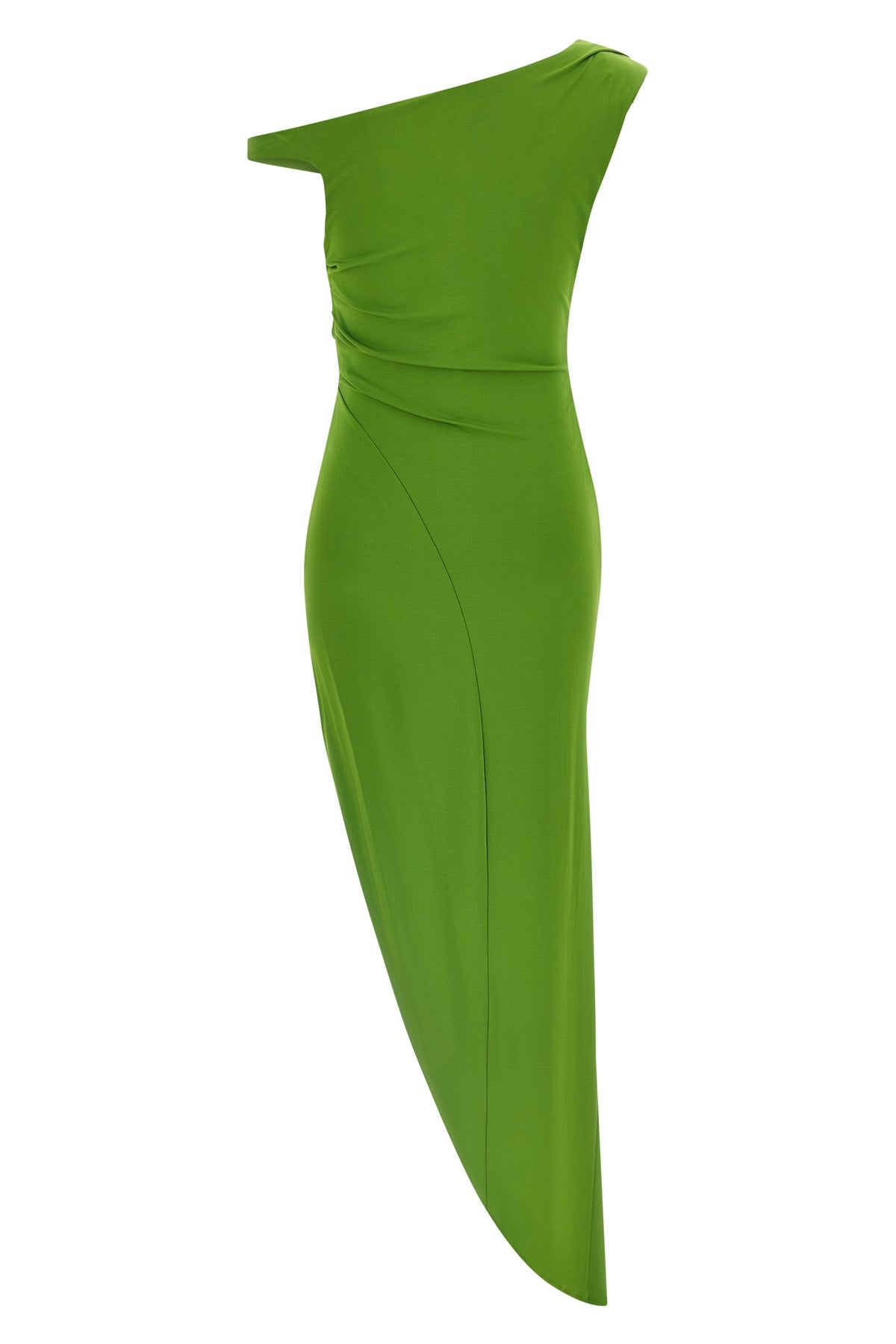ELISABETTA FRANCHI 46 one-shoulder dress in crêpe jersey