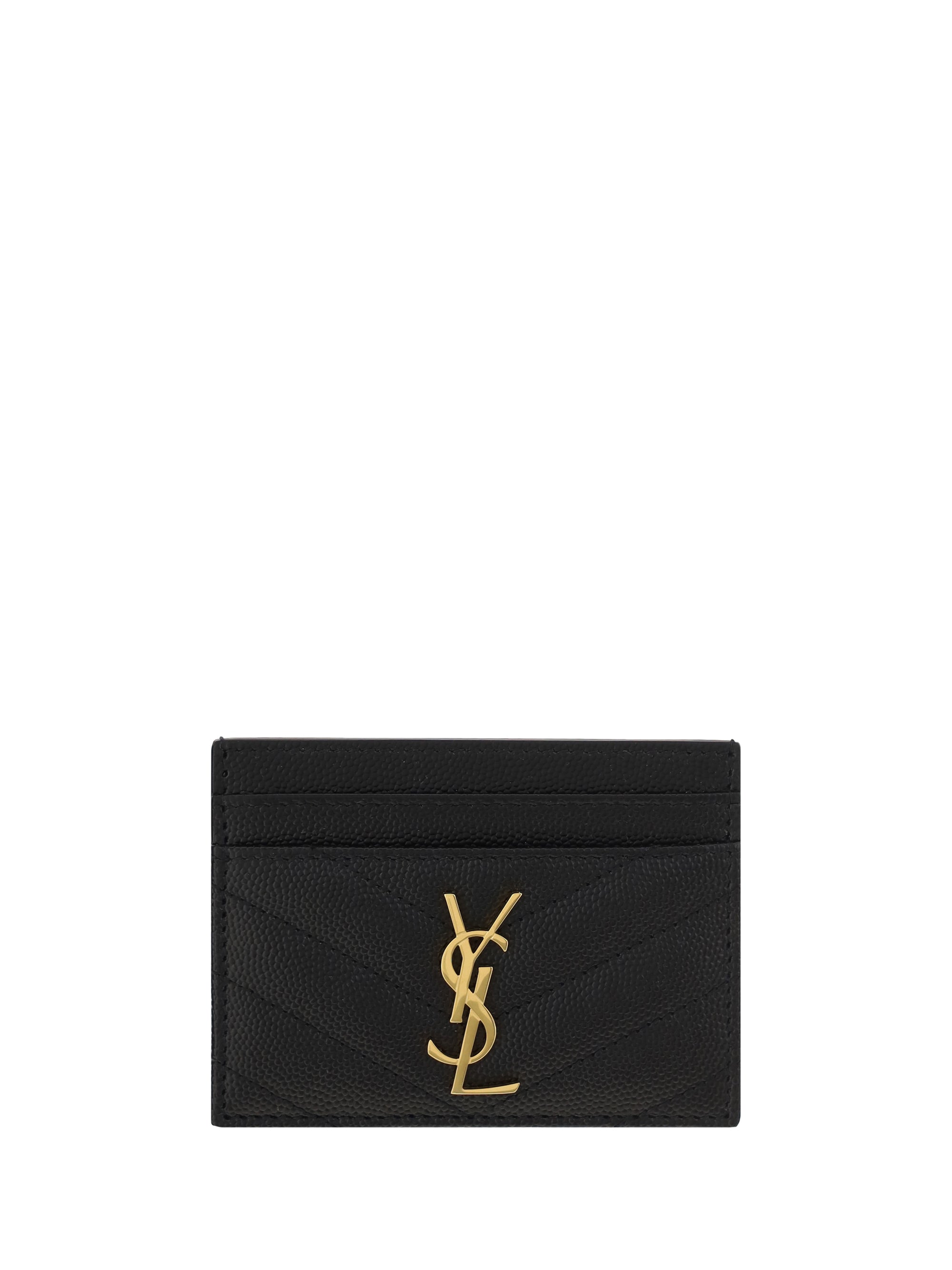 SAINT LAURENT OS matelassé leather cardholder