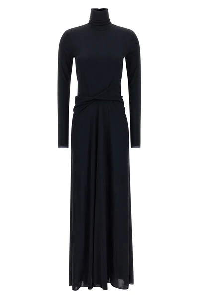 the long dress fabiana filippi defines a slender silhouette through an impeccabl