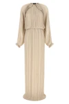 the long dress fabiana filippi defines a fluid silhouette through a meticulous a