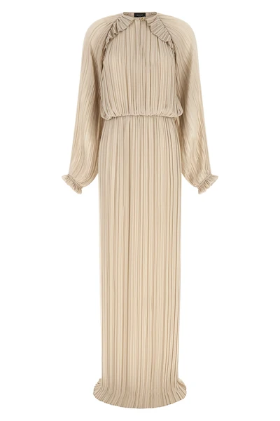 the long dress fabiana filippi defines a fluid silhouette through a meticulous a