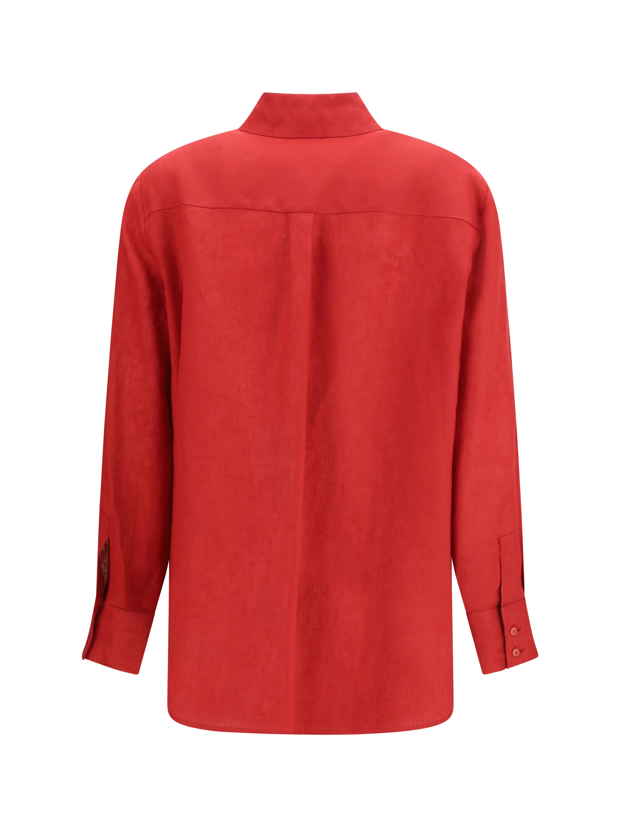 long-sleeved linen shirt