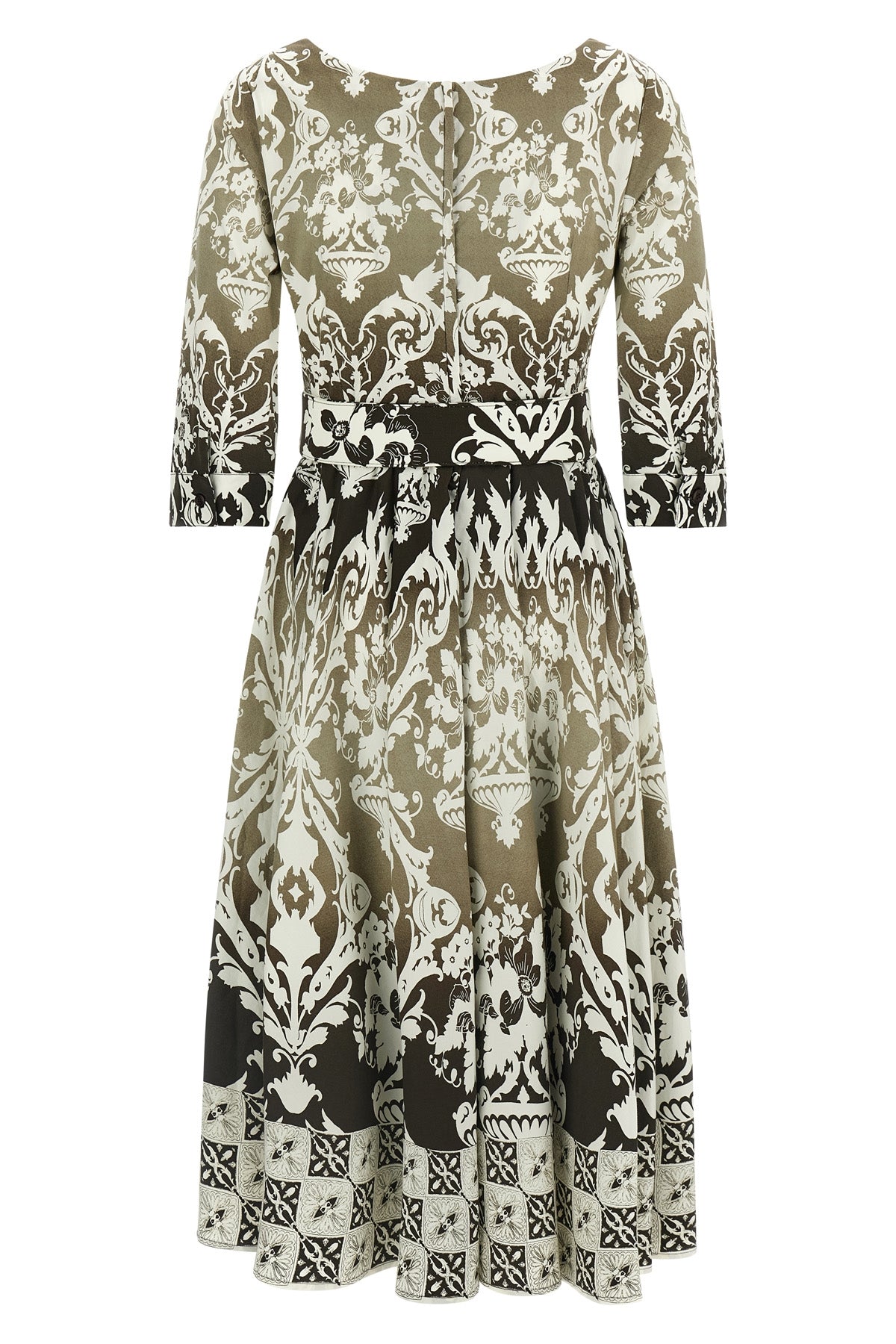 SAMANTHA SUNG 6 abelia all-over print cotton muslin midi dress
