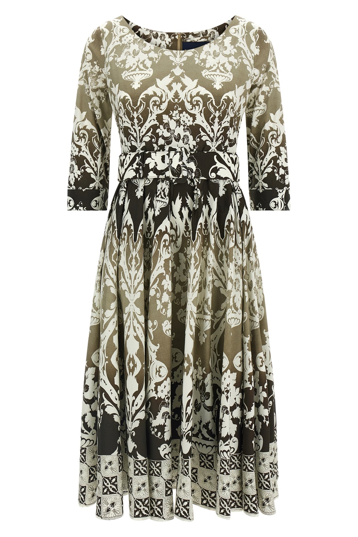 SAMANTHA SUNG 6 abelia all-over print cotton muslin midi dress