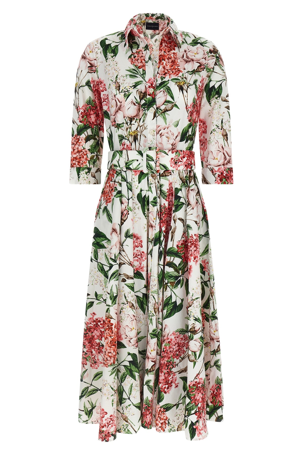 SAMANTHA SUNG 10 all over liliac heaven abelia cotton muslin midi dress