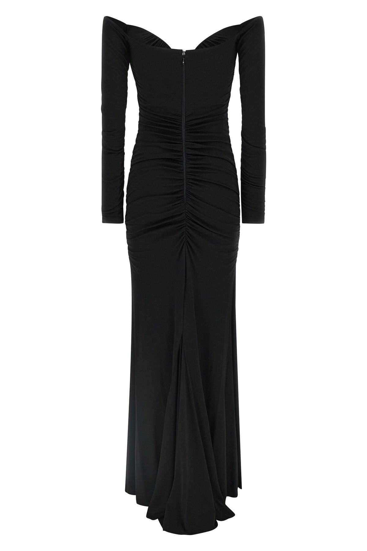 ELISABETTA FRANCHI 40 long red carpet dress in crêpe jersey