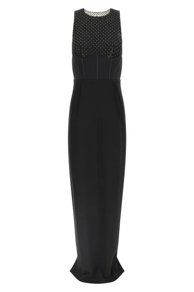 red carpet long dress in lightweight crêpe
