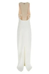 red carpet long dress in lightweight crêpe