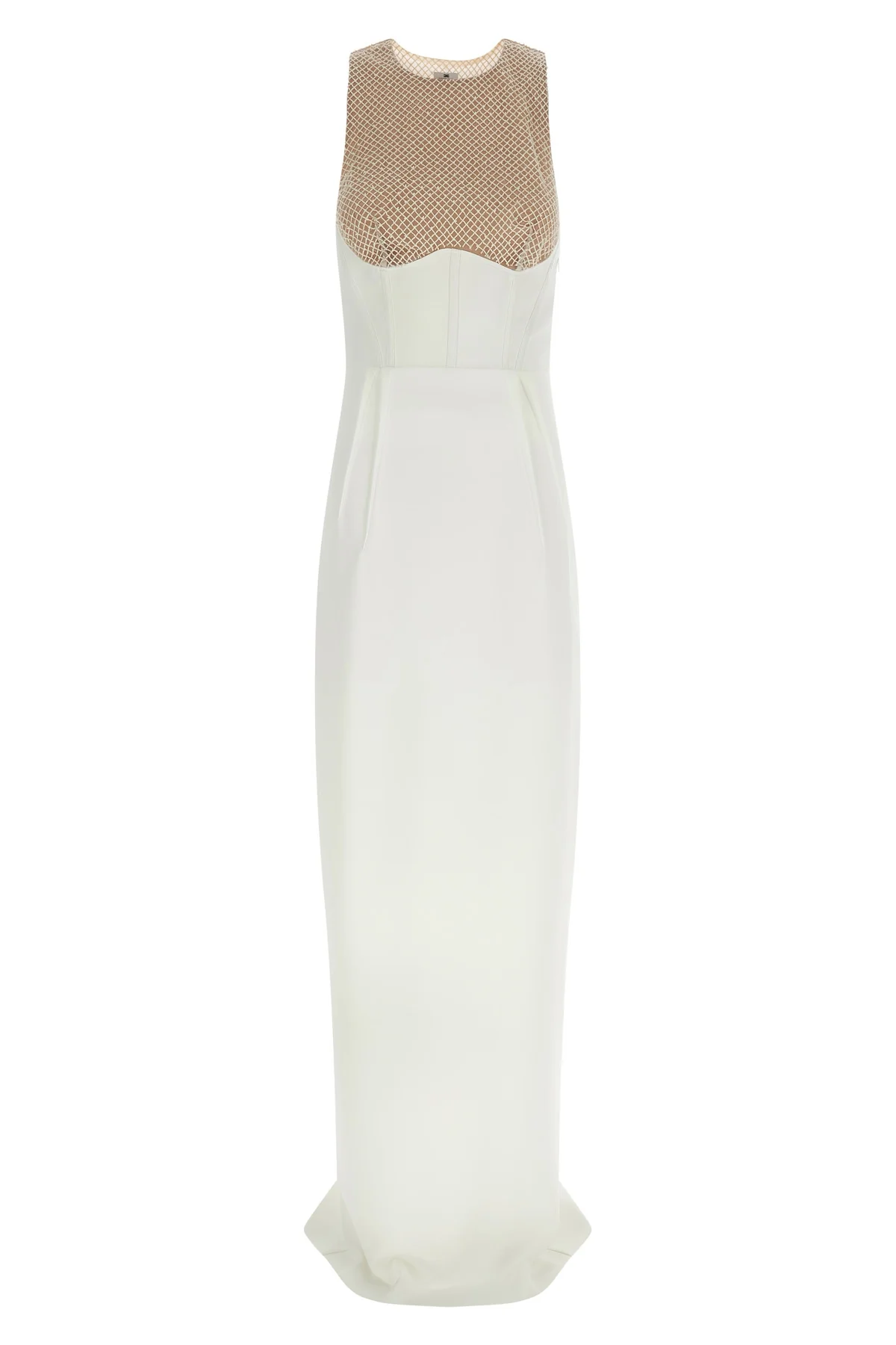 red carpet long dress in lightweight crêpe