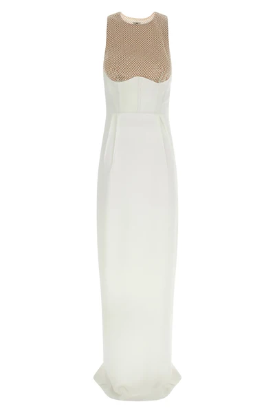 red carpet long dress in lightweight crêpe
