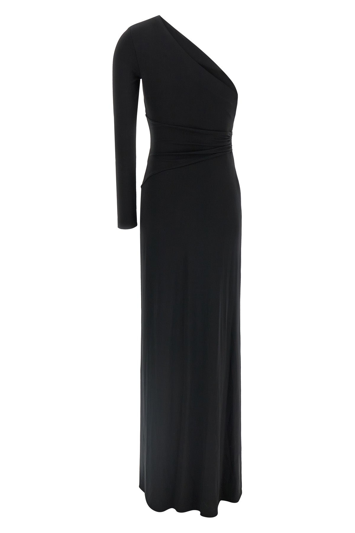 ELISABETTA FRANCHI 38 red carpet long dress in crêpe jersey
