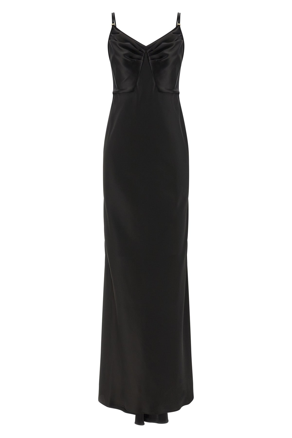 ELISABETTA FRANCHI 40 long satin red carpet dress