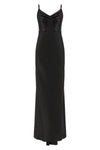 long satin red carpet dress