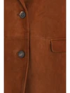 single-breasted leather jacket