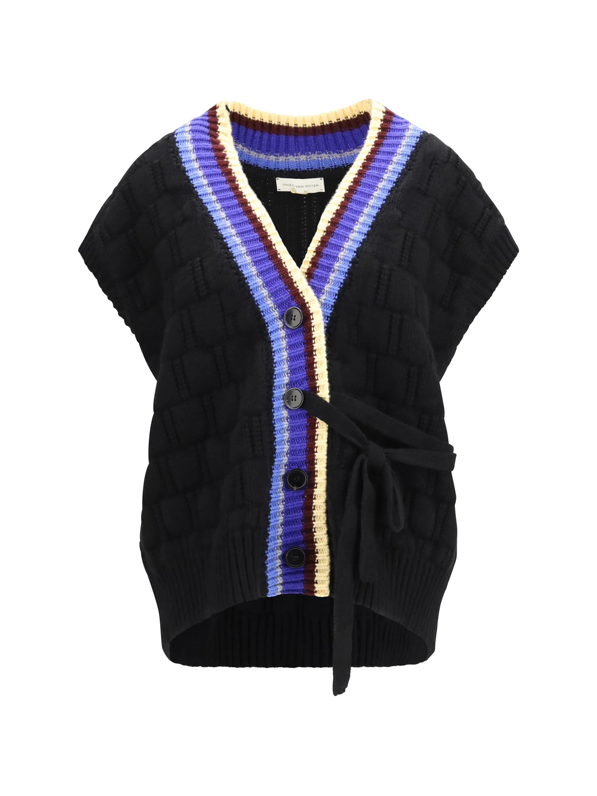 DRIES VAN NOTEN M v-neck wool and cashmere cardigan