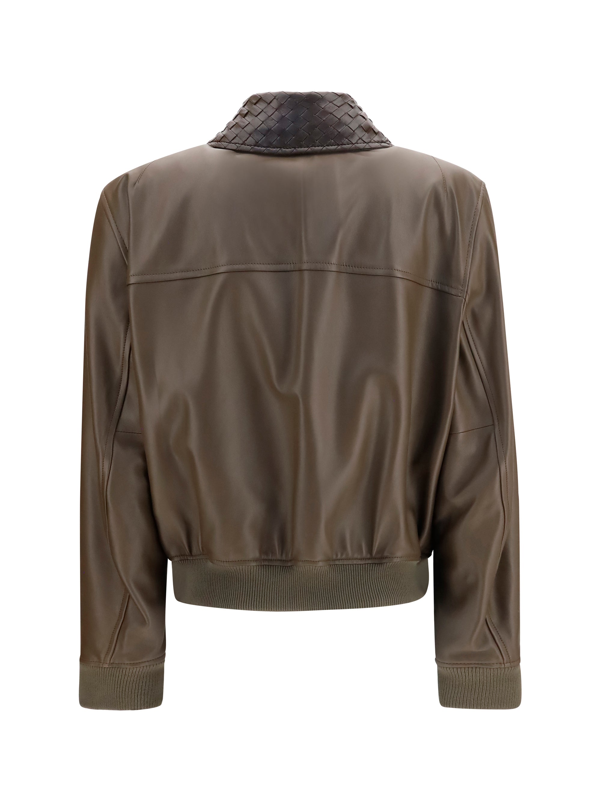 BOTTEGA VENETA 40 glossy leather jacket
