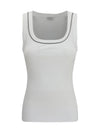 top in cotton with crew neckline
