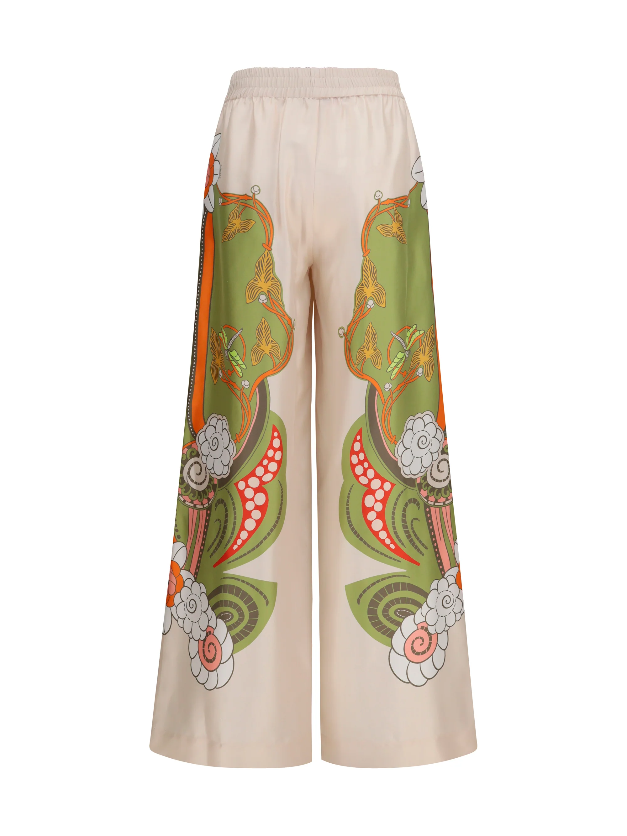 LA DOUBLE J S printed silk palazzo pants