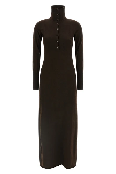 long dress in stretch cashmere knit