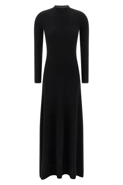 extra long cashmere and silk dress