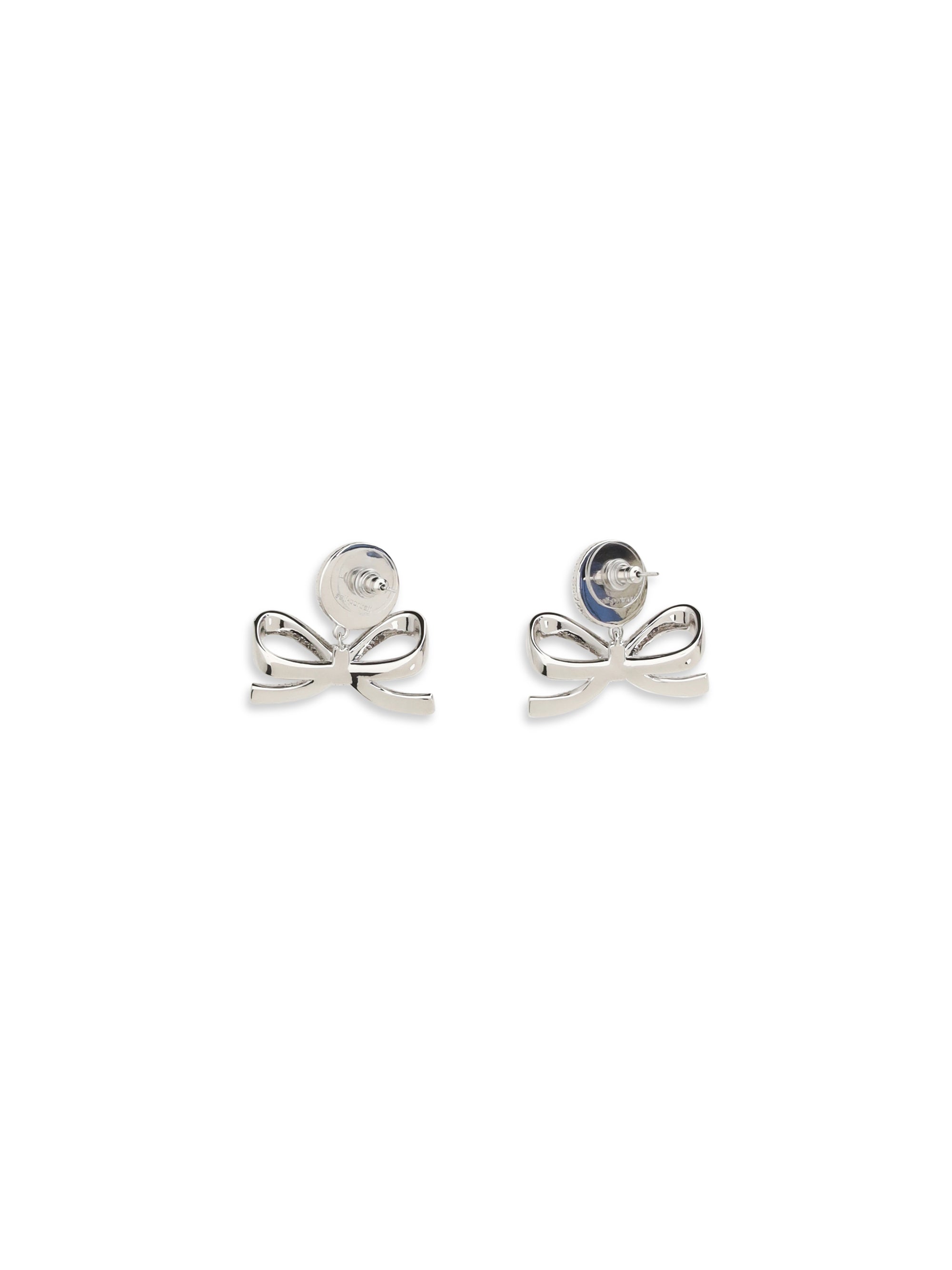 SELF-PORTRAIT OS pearl bow drop earrings