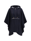 padded wool blend cape