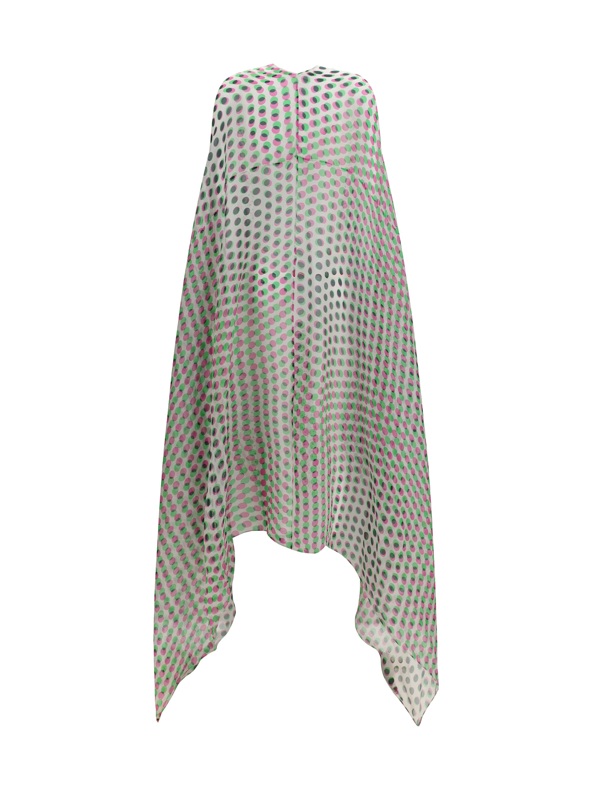 polka-dot cape dress