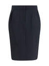 pleated midi skirt