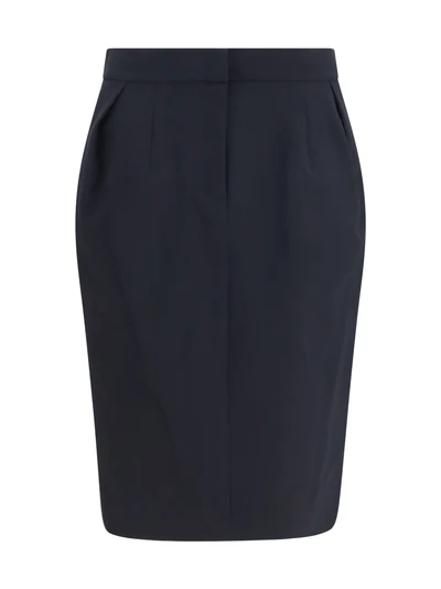 pleated midi skirt