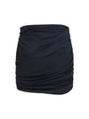draped swim mini skirt