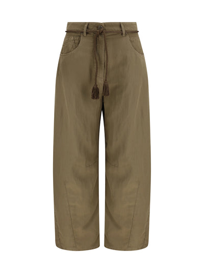 cupro and linen pants