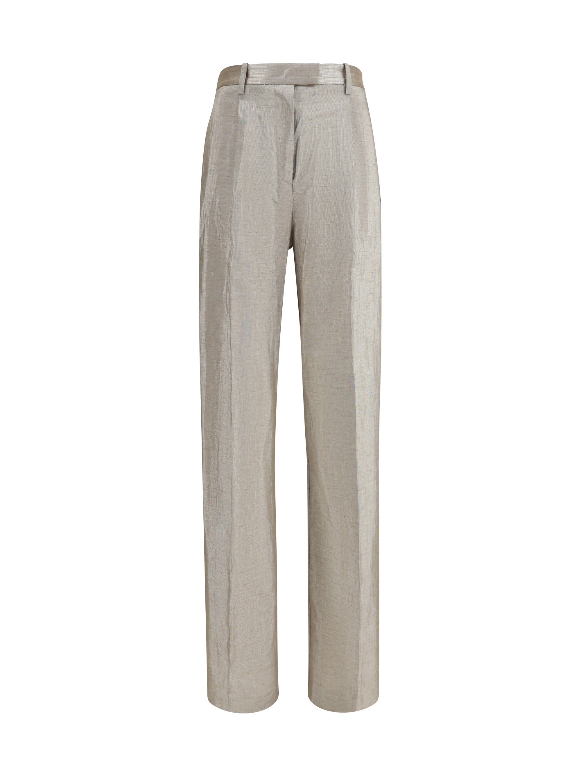 FORTE_FORTE I lurex pants in tweed with micro sequins and shimmering thread