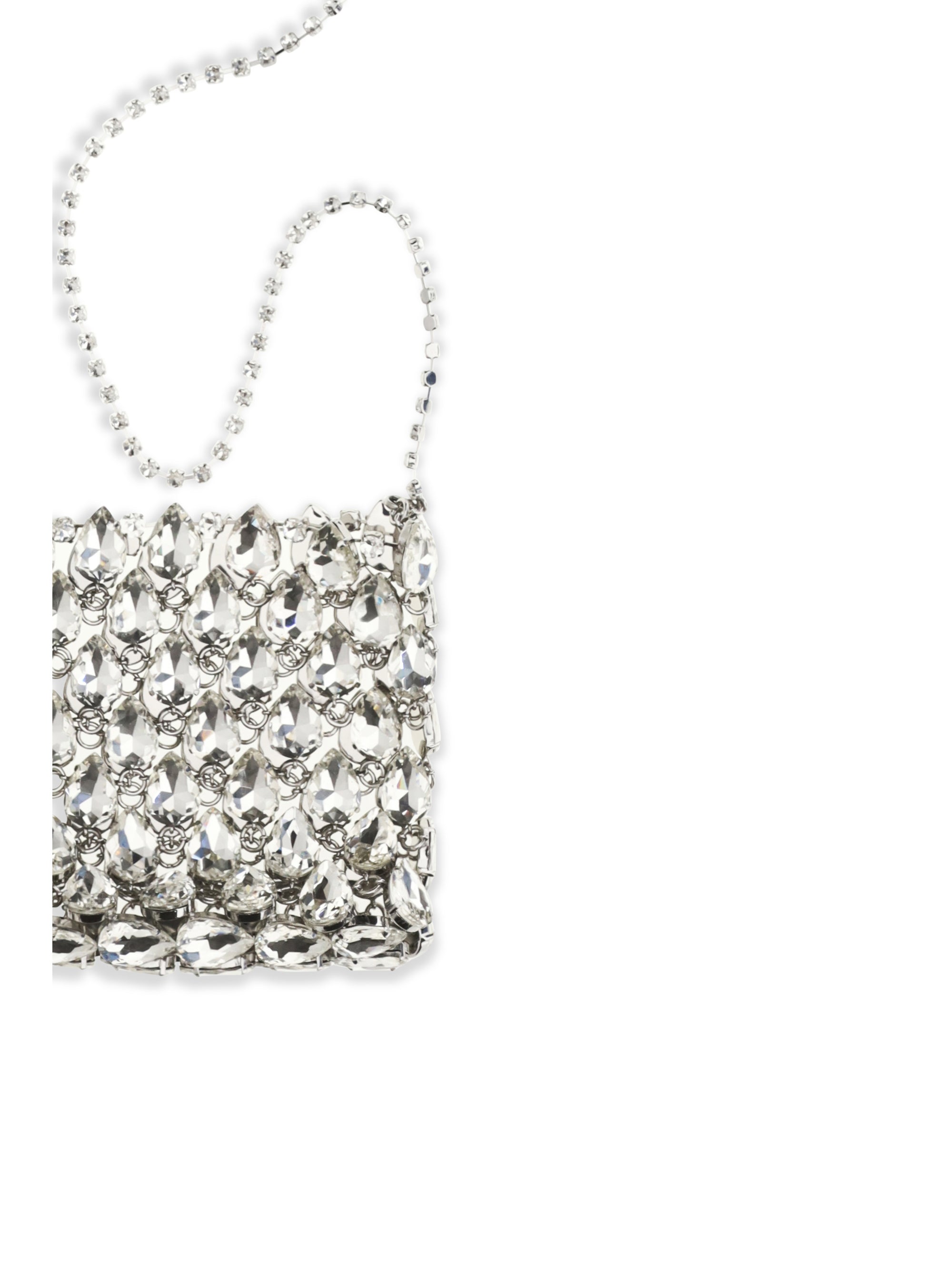 crystal mesh pouch
