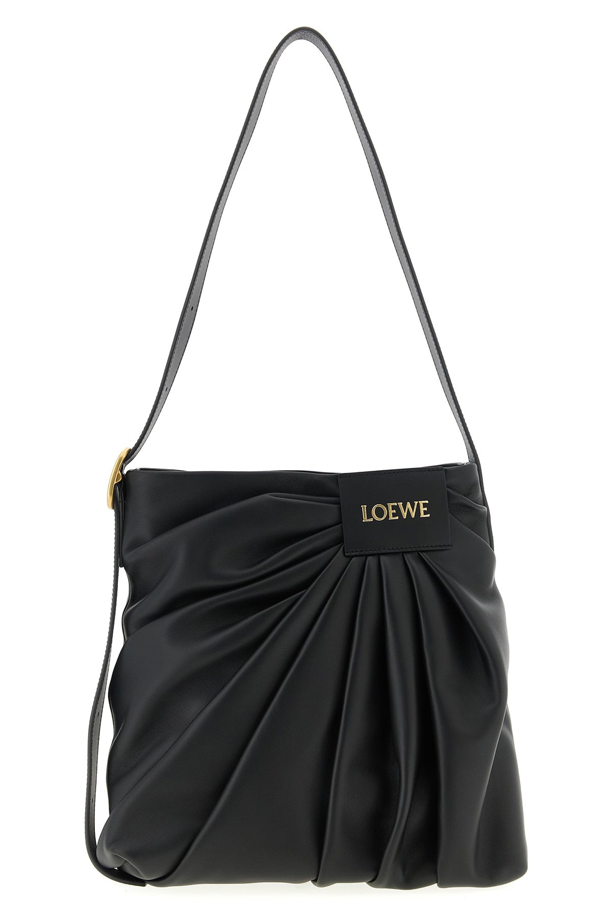 LOEWE OS draped tote shoulder bag in smooth leather