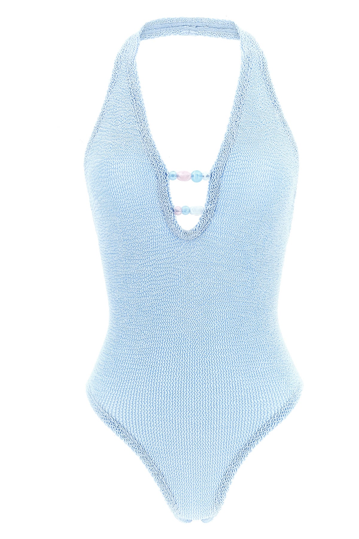 HUNZA G OS adriana one-piece swimsuit in original crinkle(tm)