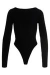 ribbed viscose high leg bodysuit