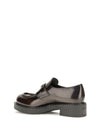 leather logo loafers