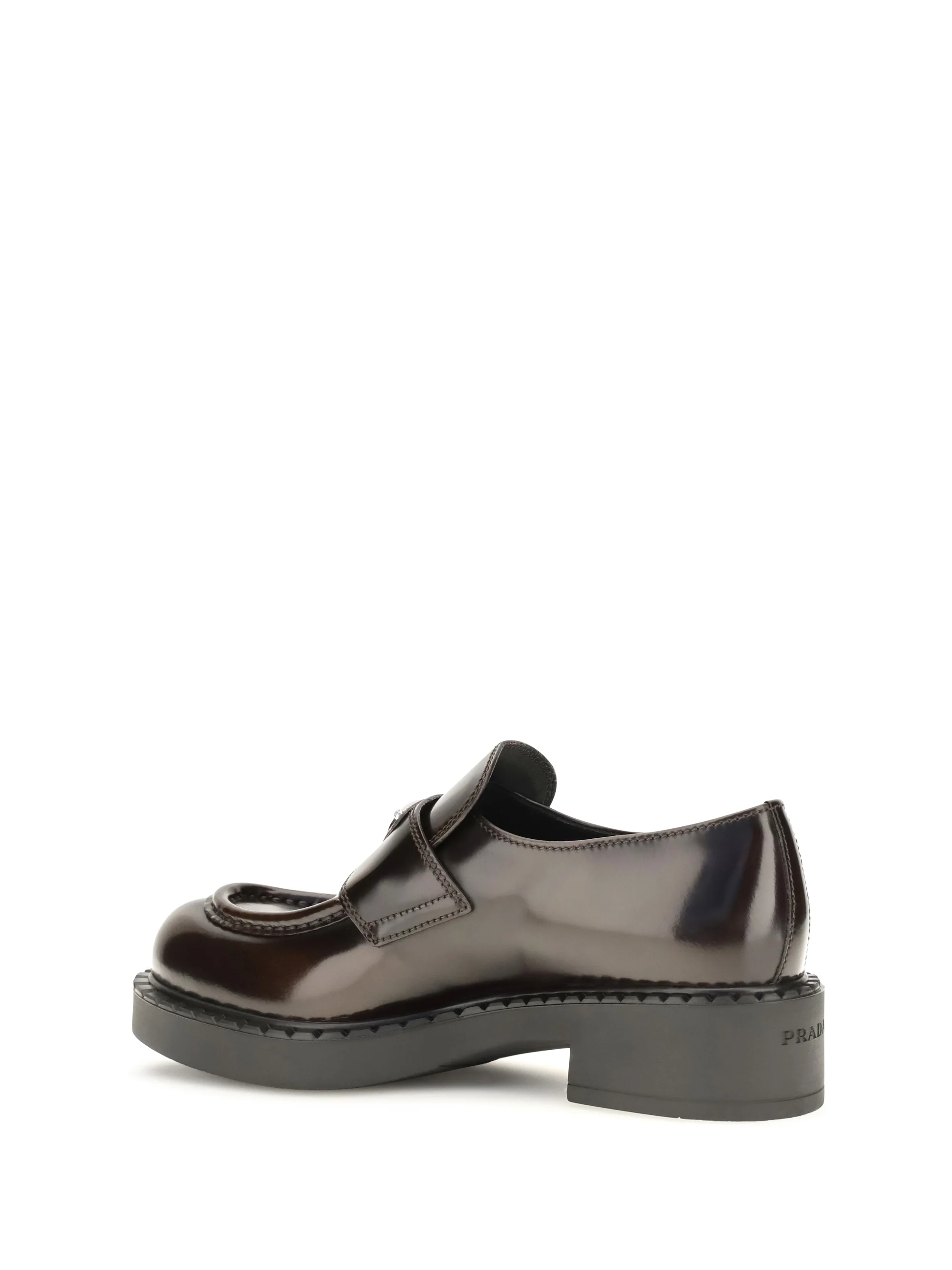leather logo loafers