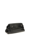 leather clutch with buckle detail