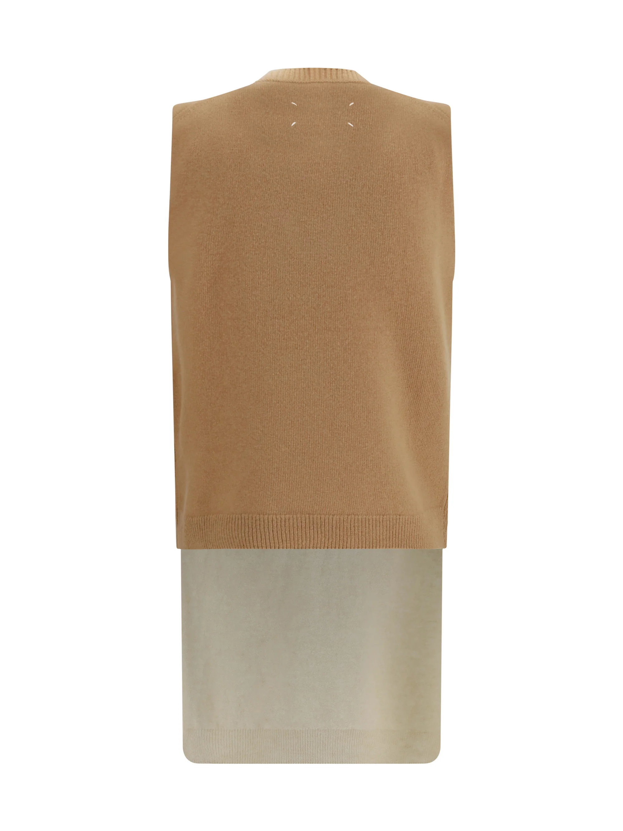 MARGIELA M double-layer wool knit vest