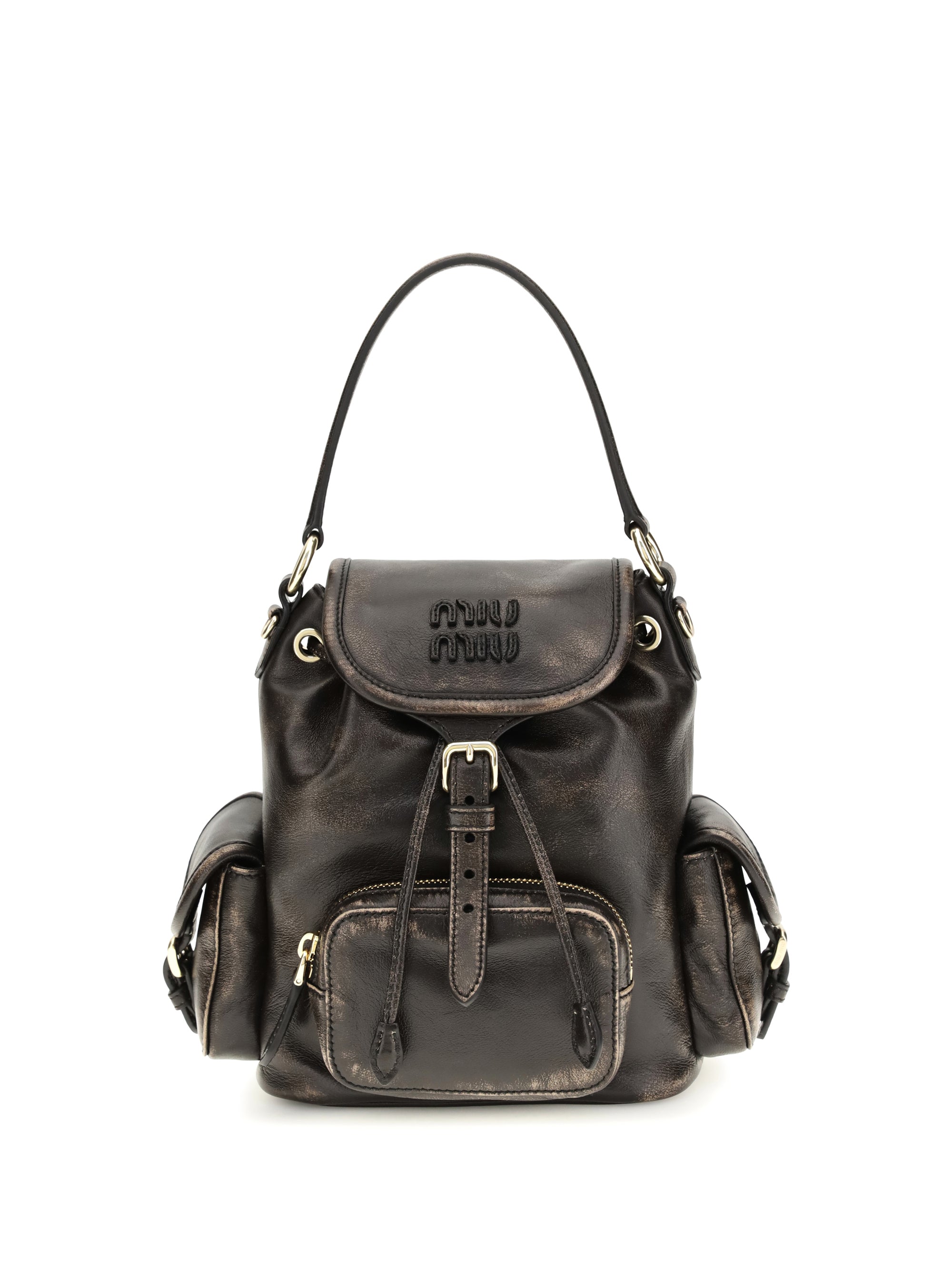 MIU MIU OS medium leather backpack