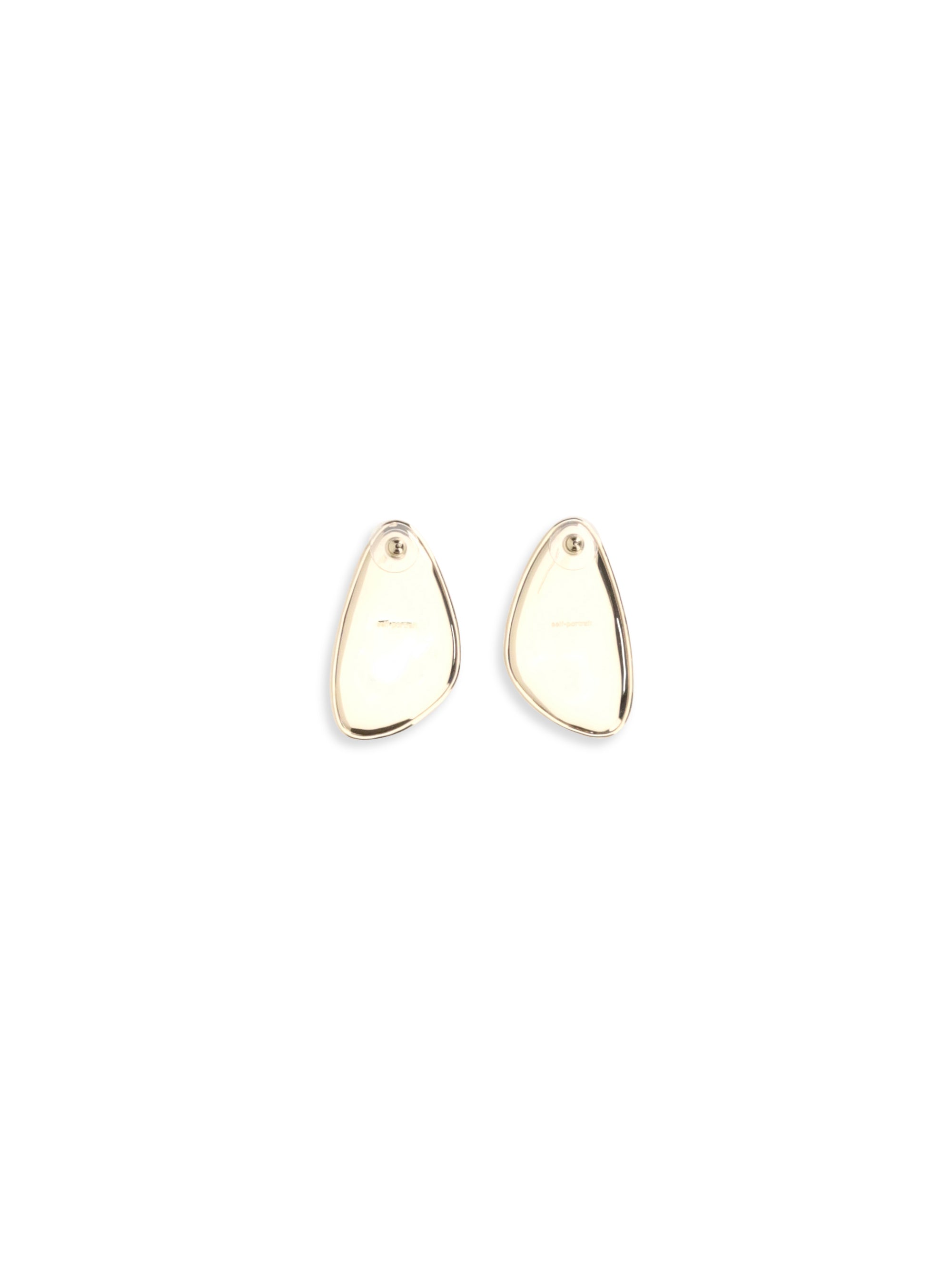 SELF-PORTRAIT OS golden hammered crystal earrings