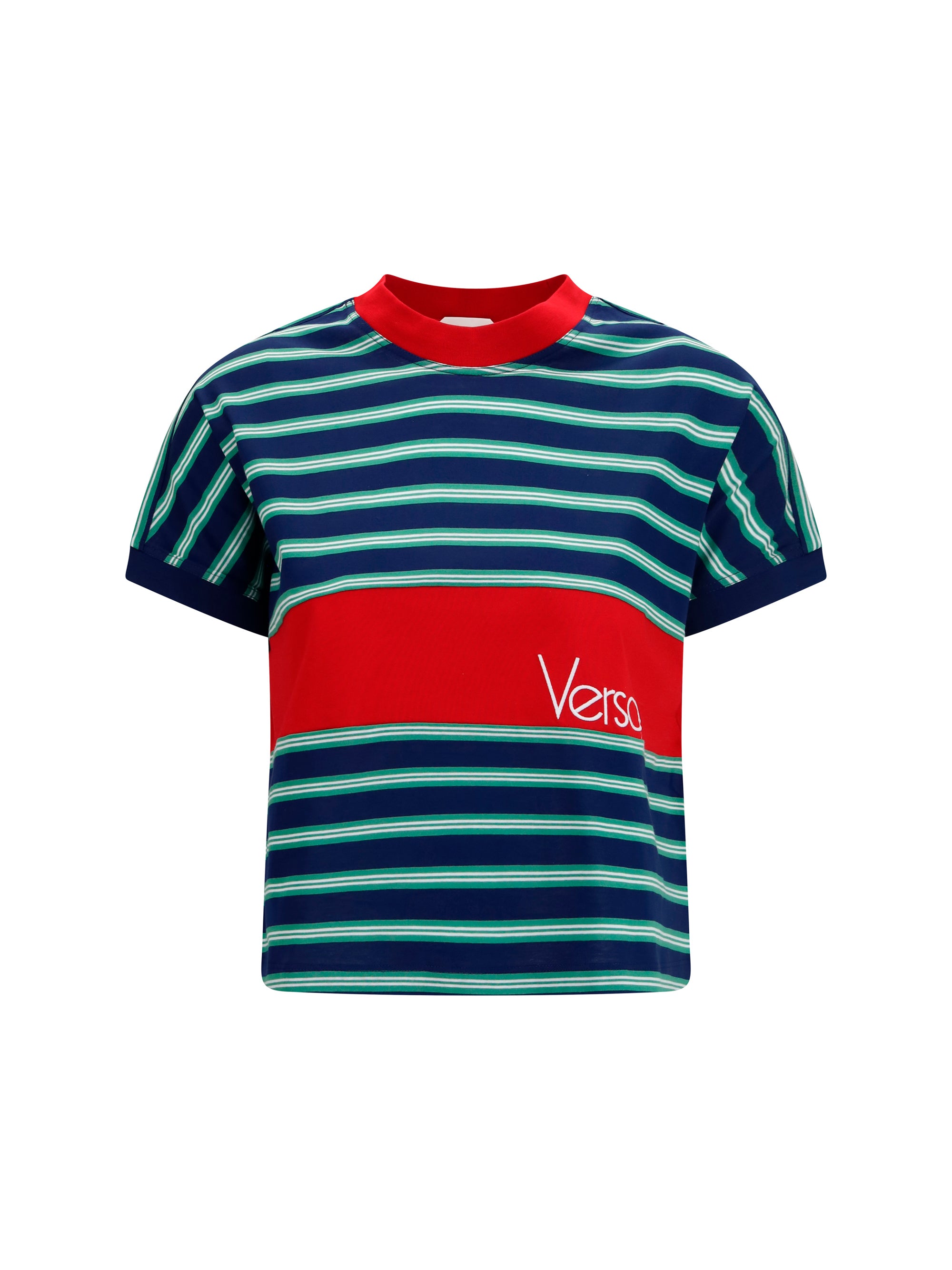 VERSACE 38 striped cotton t-shirt 
