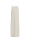 long silk dress with monili chain