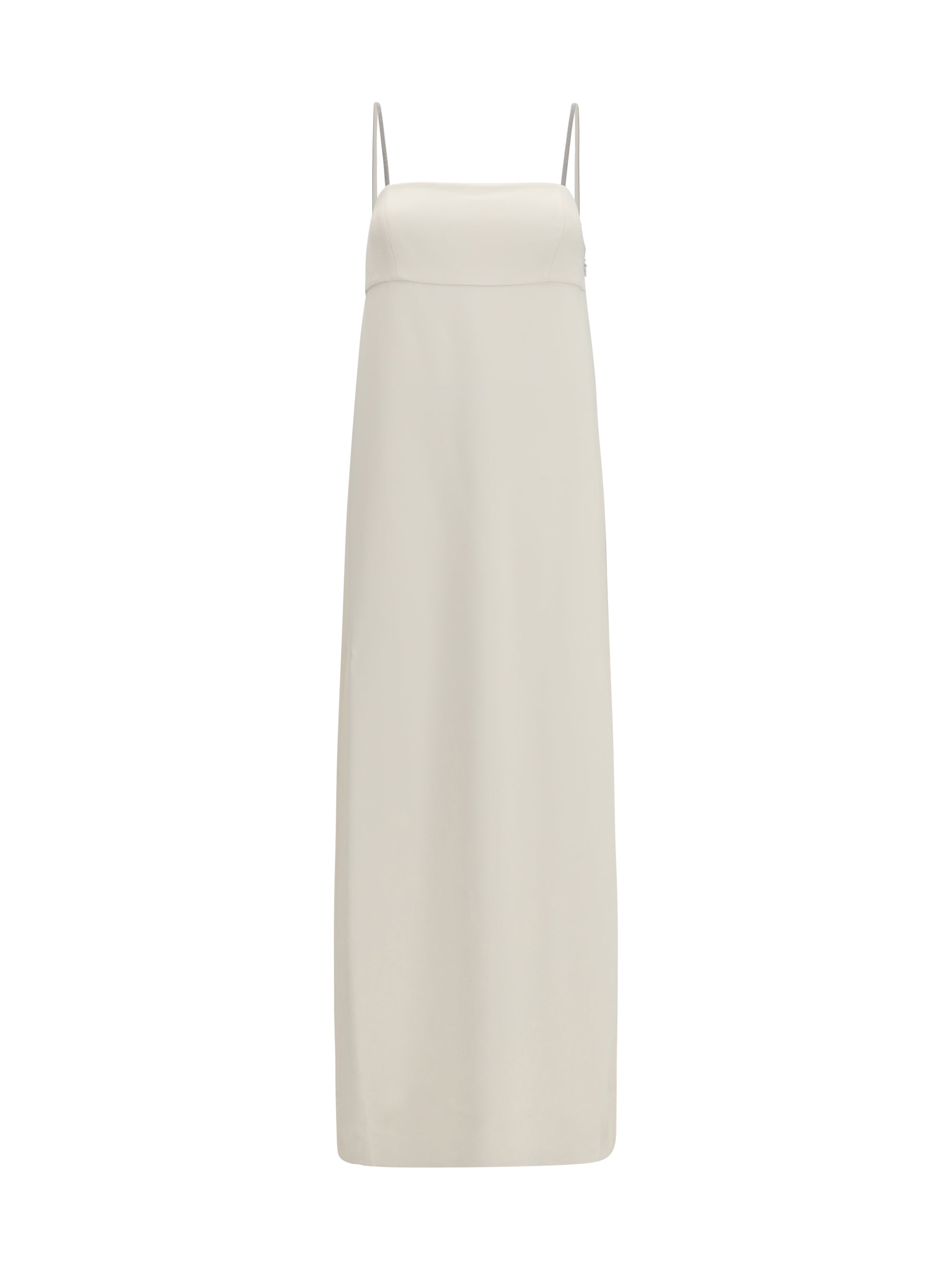 long silk dress with monili chain