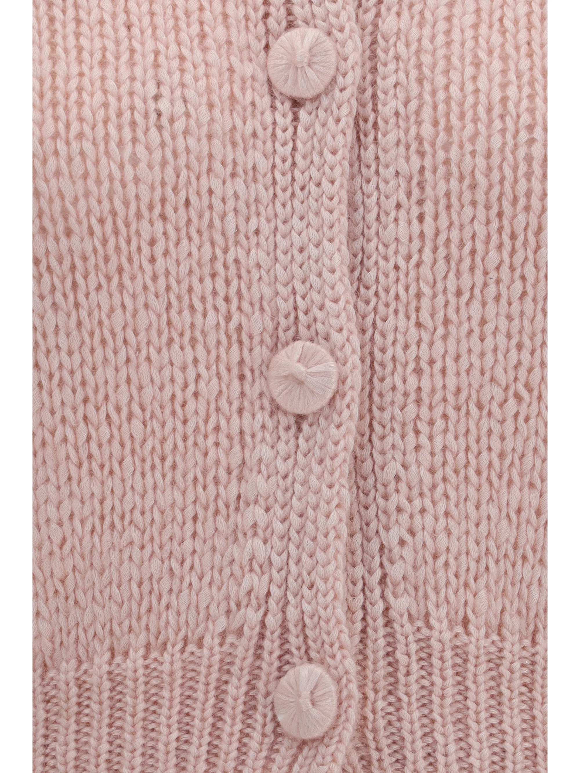 chunky knit cardigan with buttons