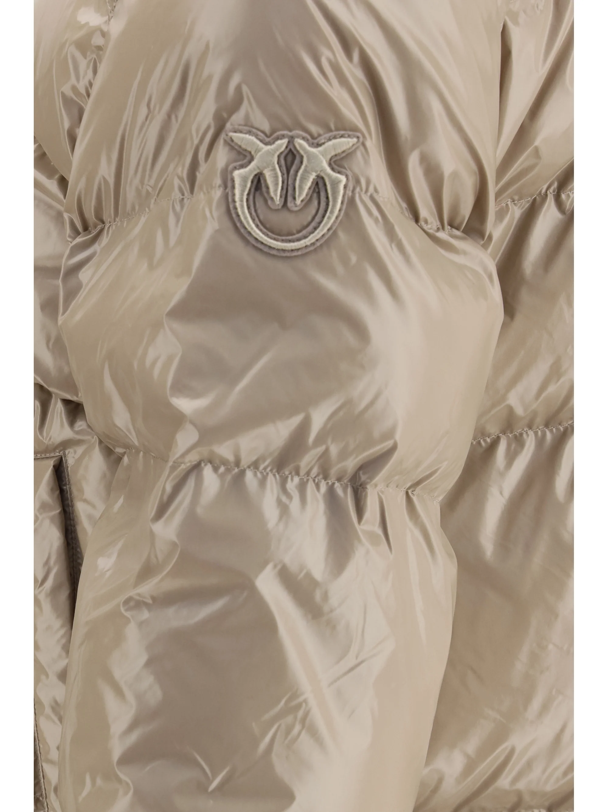 glossy quilted puffer jacket