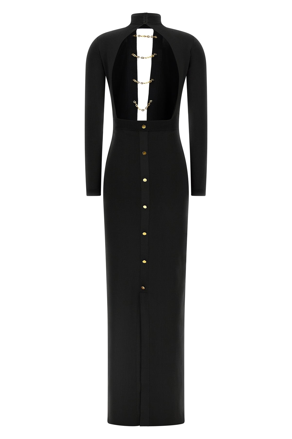 ELISABETTA FRANCHI 38 long viscose knit red carpet dress