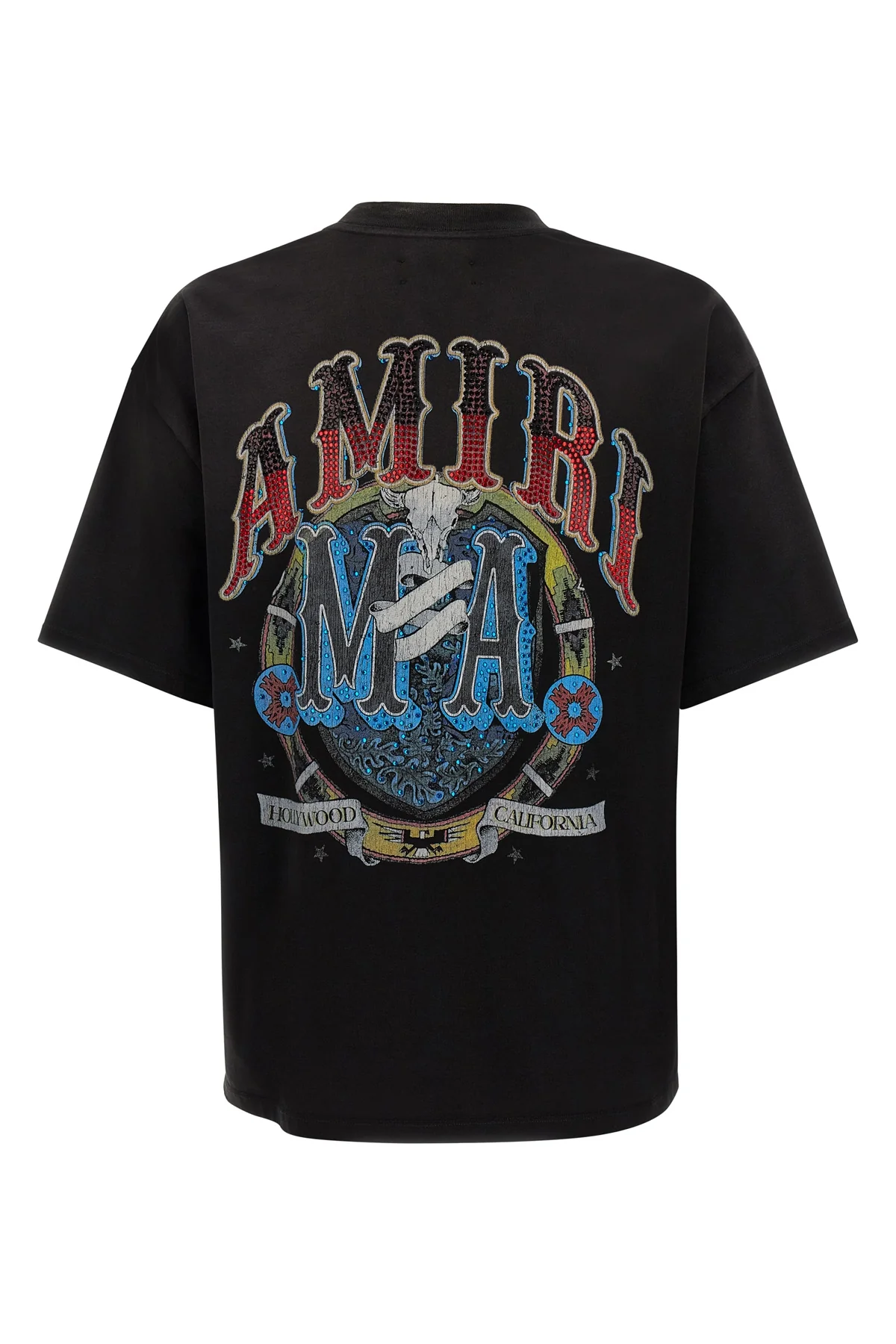 AMIRI L the amiri crystal hollywood t-shirt